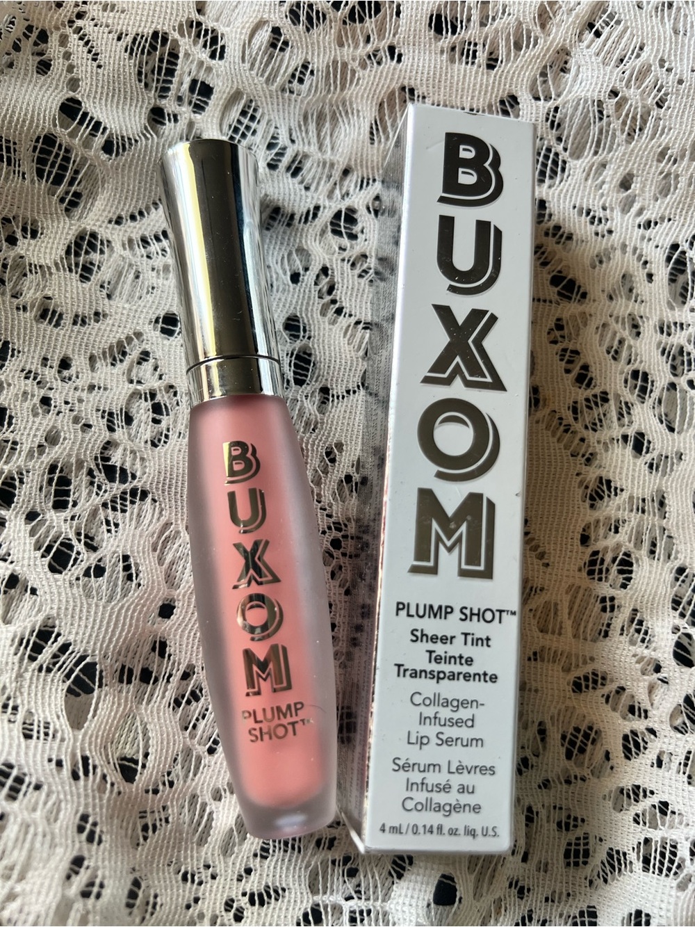 Buxom Plump Shot Sheer Tint Collagen-Infused Lip Serum in Soft Blush New in Box